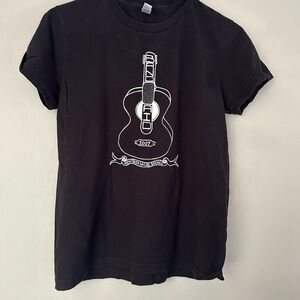 American Apparel Black Kids T-Shirt‎ with Guitar Design